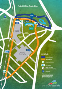 Perth Kilt Run Route Map