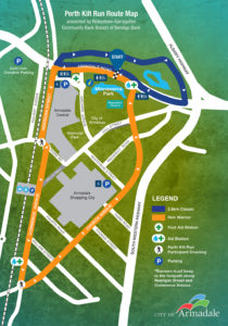 Perth Kilt Run Route Map